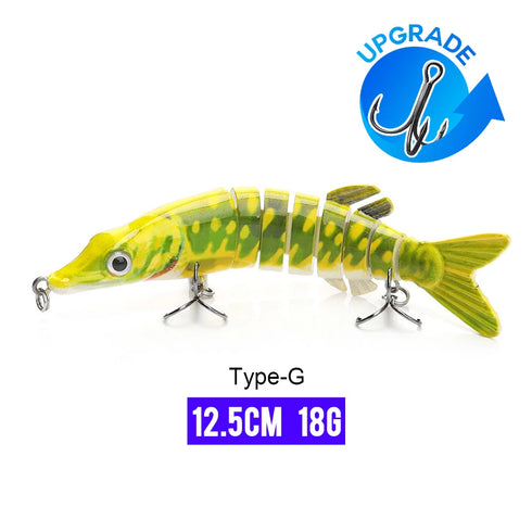 10/14cm Sinking Wobblers Fishing Lures Jointed Crankbait Swimbait 8 Segment Hard Artificial Bait For Fishing Tackle Lure